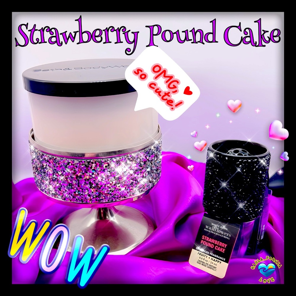 BBW 😍 GLAMOROUS - Strawberry Pound Cake 😍 4 pc bundle